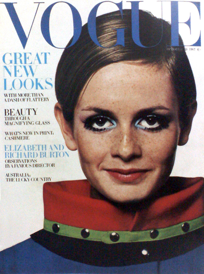 Model Twiggy on the cover