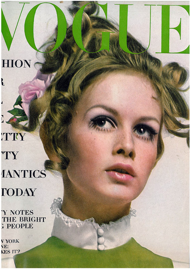 Twiggy on the cover of VOGUE