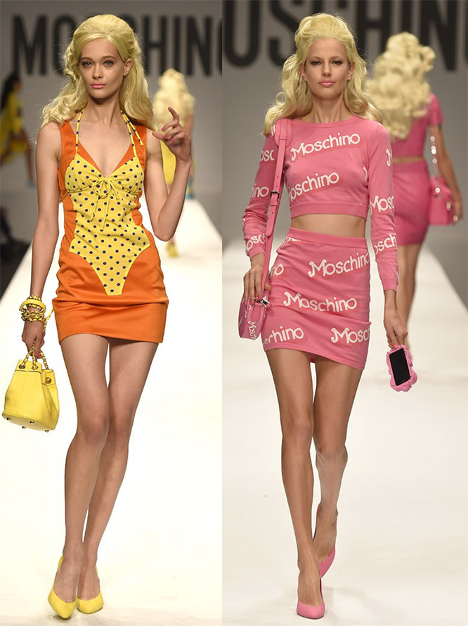 Moschino collection for girls in Barbie style