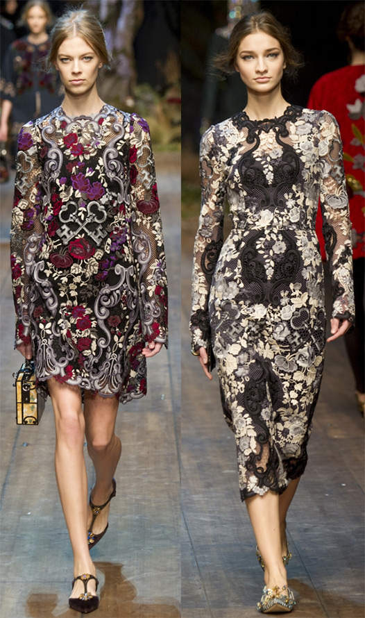 Dresses with flowers for autumn and winter