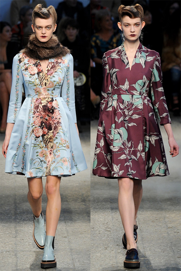 Dresses with flowers for autumn and winter