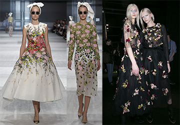 Dresses with flowers for autumn and winter