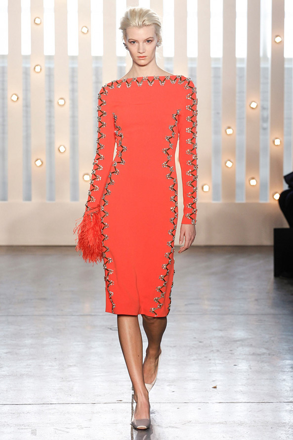 coral dress fall-winter 2024-2025