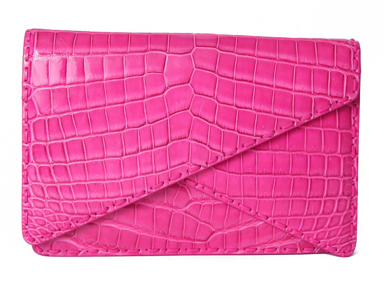 Bright pink envelope bag