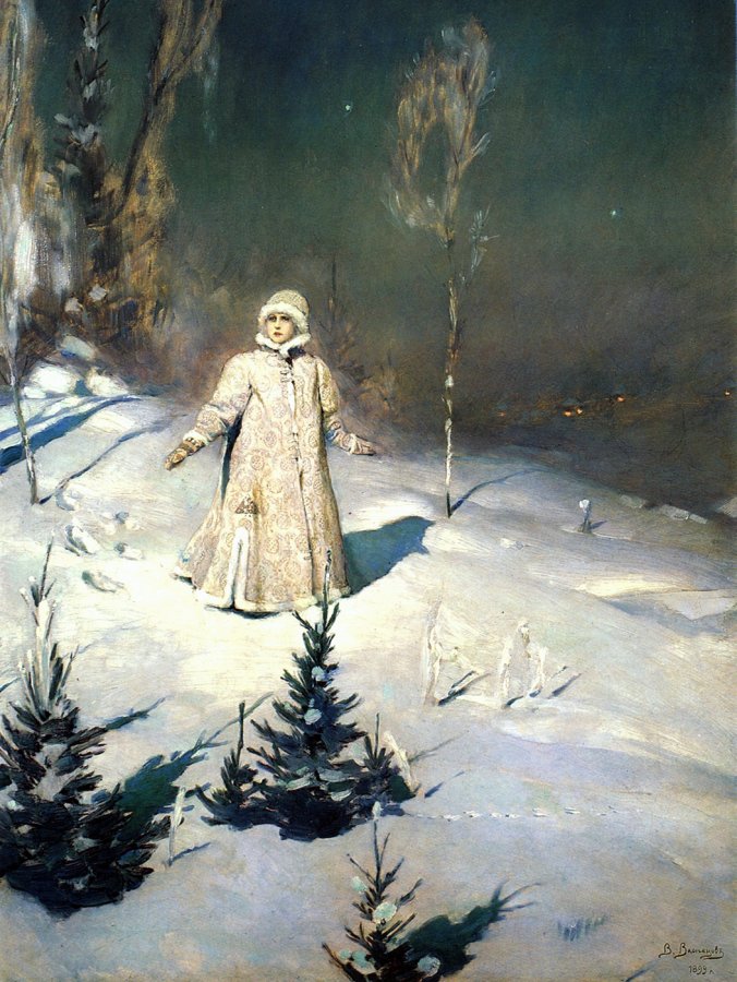 The Snow Maiden in Vasnetsov's painting