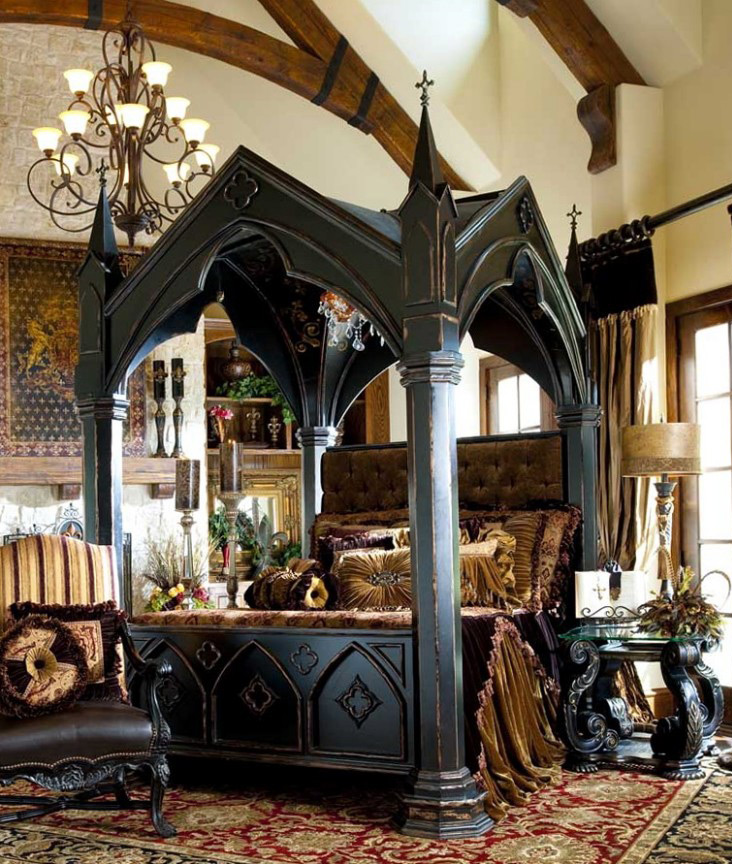 Gothic bed and Gothic in the interior