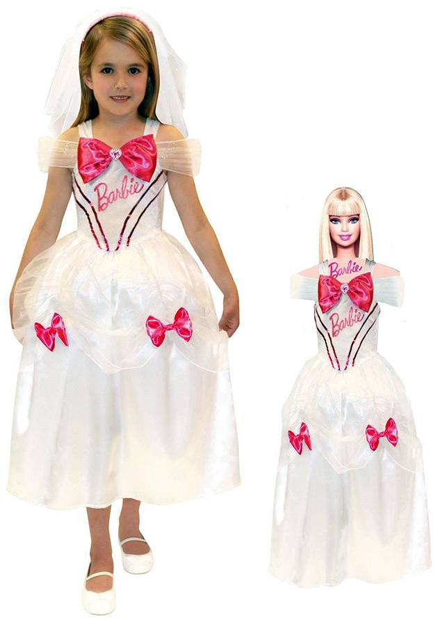 Baby dress in the style of barbie