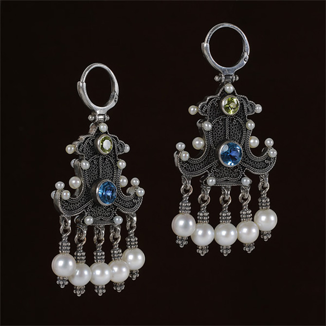 russian pattern earrings