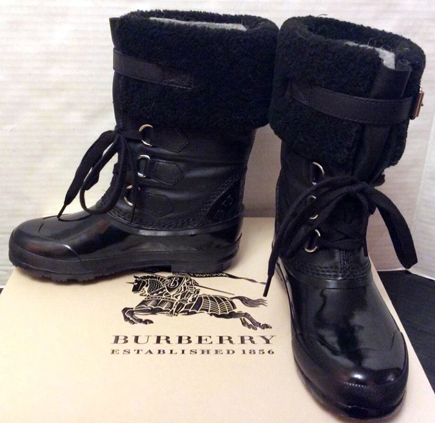 Burberry rain boots