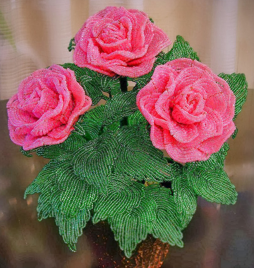 Beaded roses