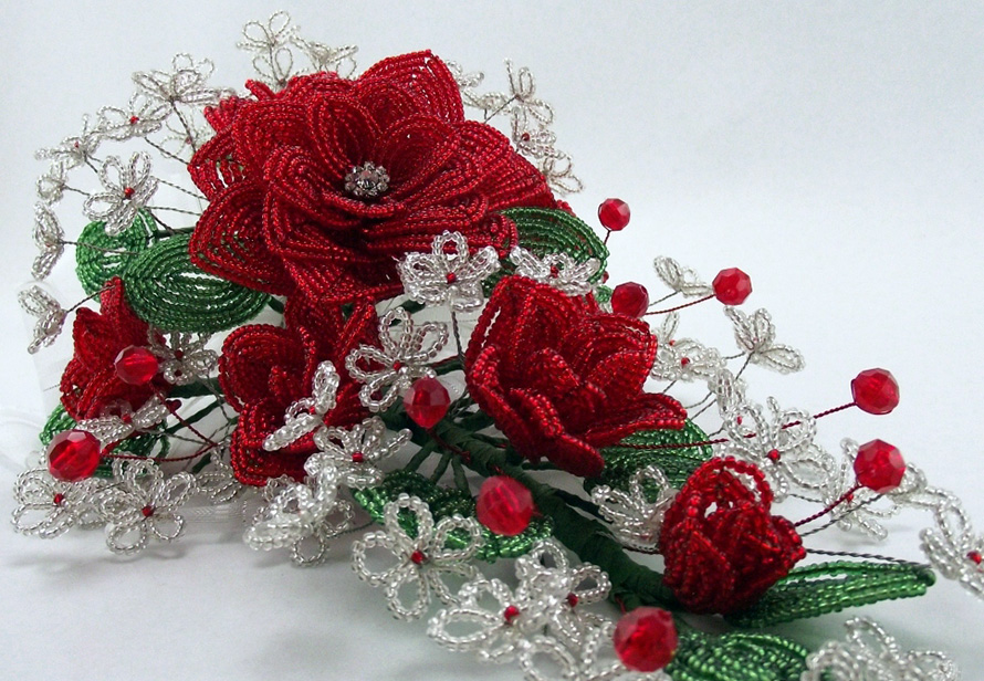 Beaded flowers