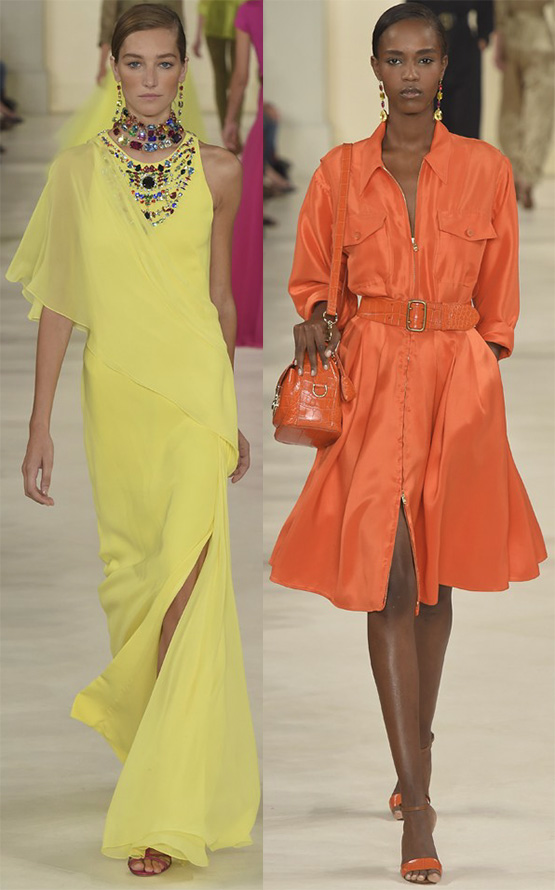 Orange and yellow dresses spring-summer 2024