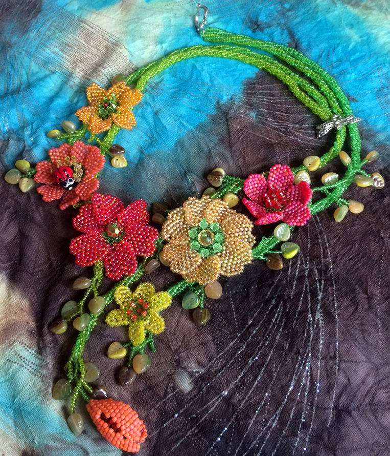 beaded flowers