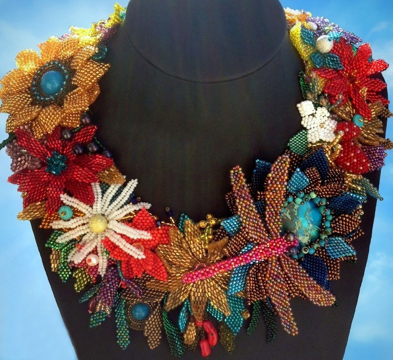 beaded flowers