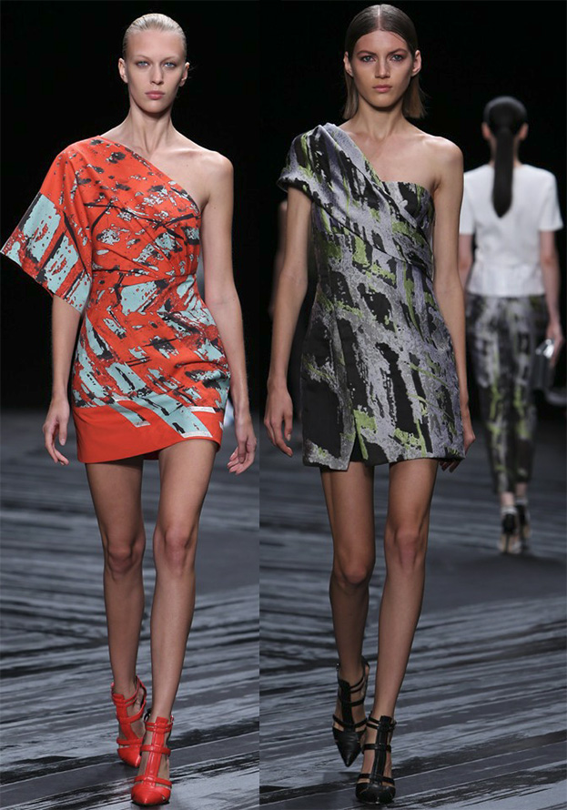 One-shoulder dresses spring-summer 2024