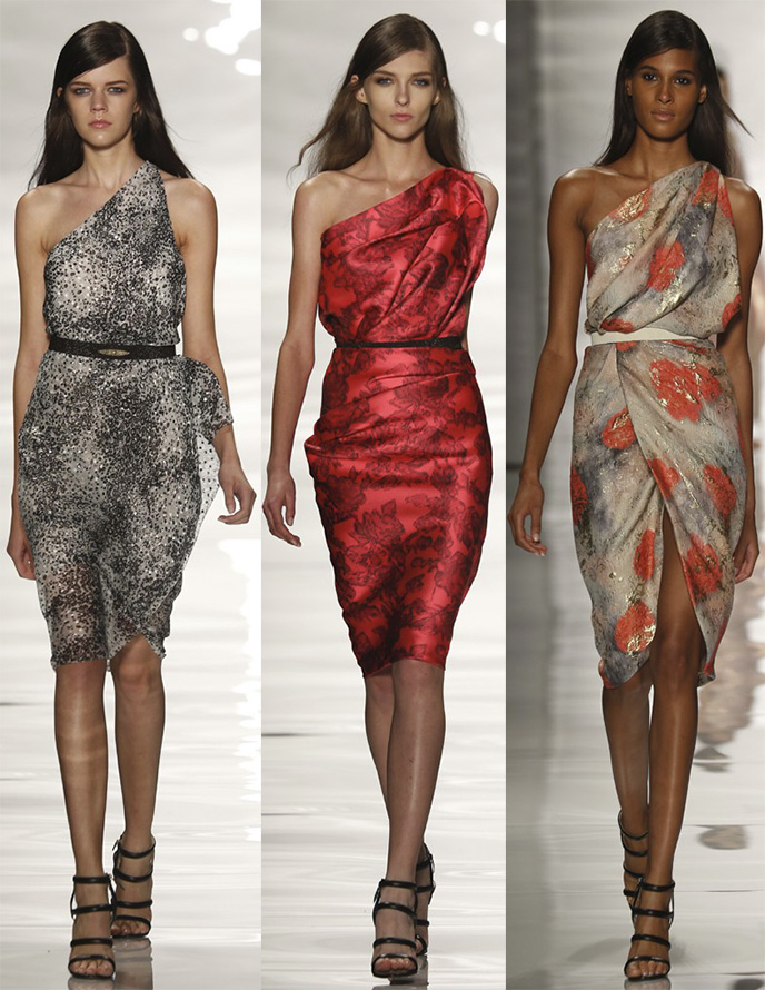 One-shoulder dresses spring-summer 2024