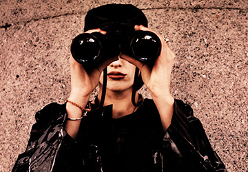 Binoculars as a fashion accessory and entertainment