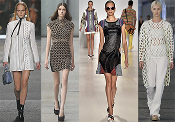 Mesh in fashion collections spring-summer 2024