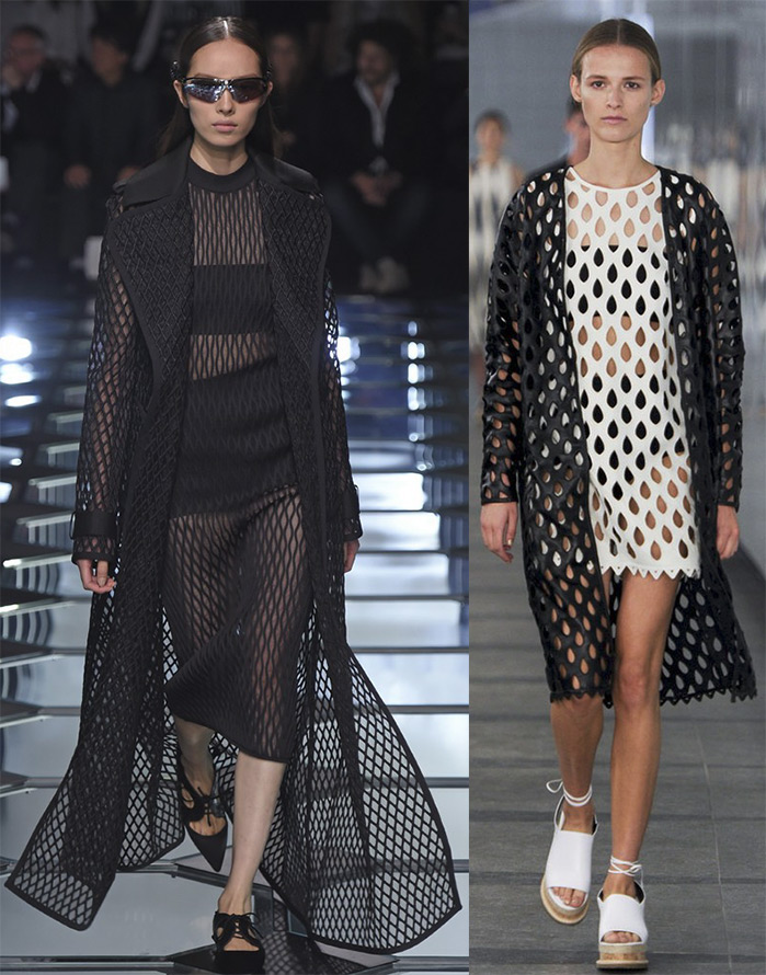 Mesh in fashion collections spring-summer 2024