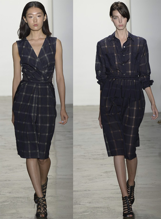 Plaid dresses from the 2024 collections