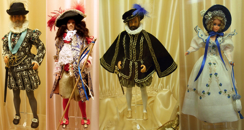 Dresses and costumes for dolls from Claude Brabant