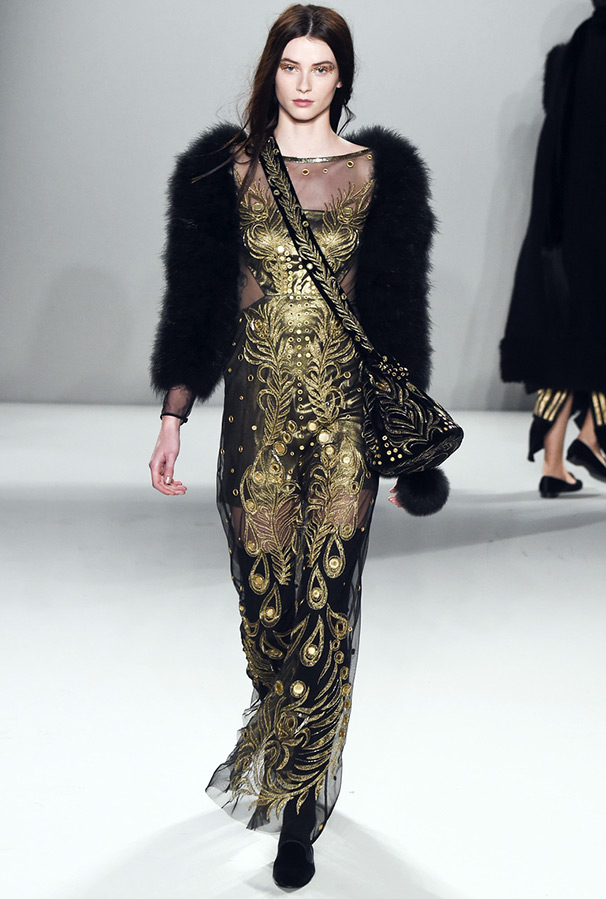 Temperley London fur dress