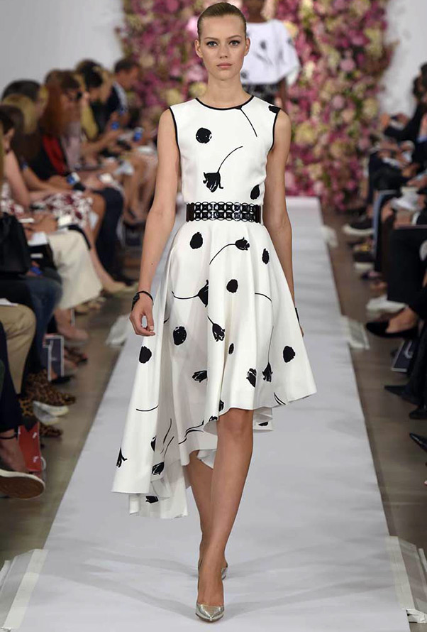 Oscar de la Renta Black and White Dress