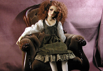 A chair for a doll as an interior decoration