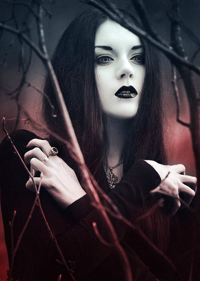 Gloomy mystical beauty