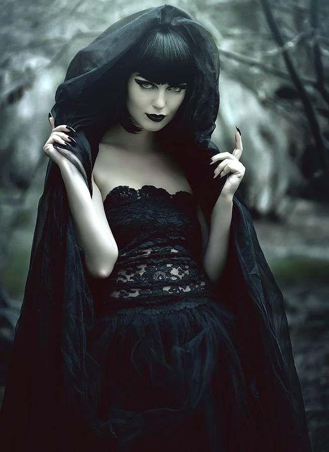 Gloomy mystical beauty