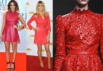 25 red leather dresses