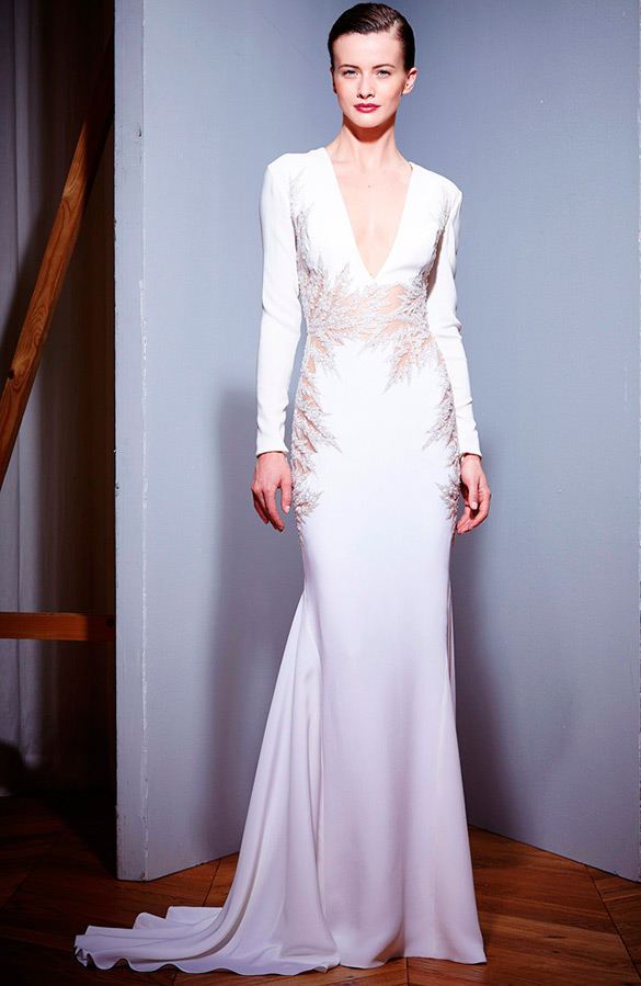 White evening dress