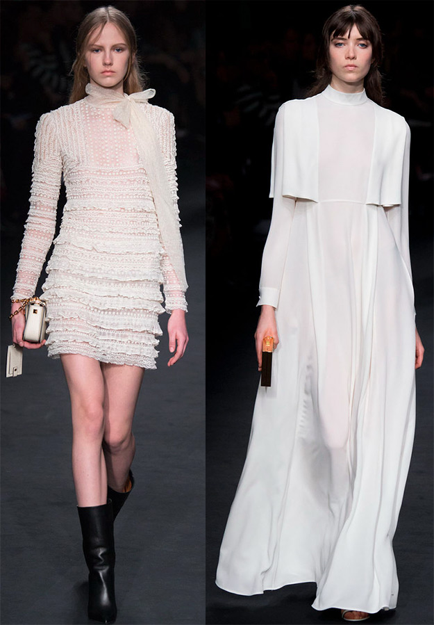 White dresses fall-winter 2024-2025