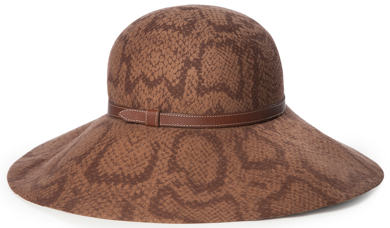 Snake print on the hat