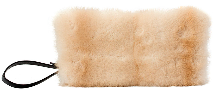 Fashionable fur handbag