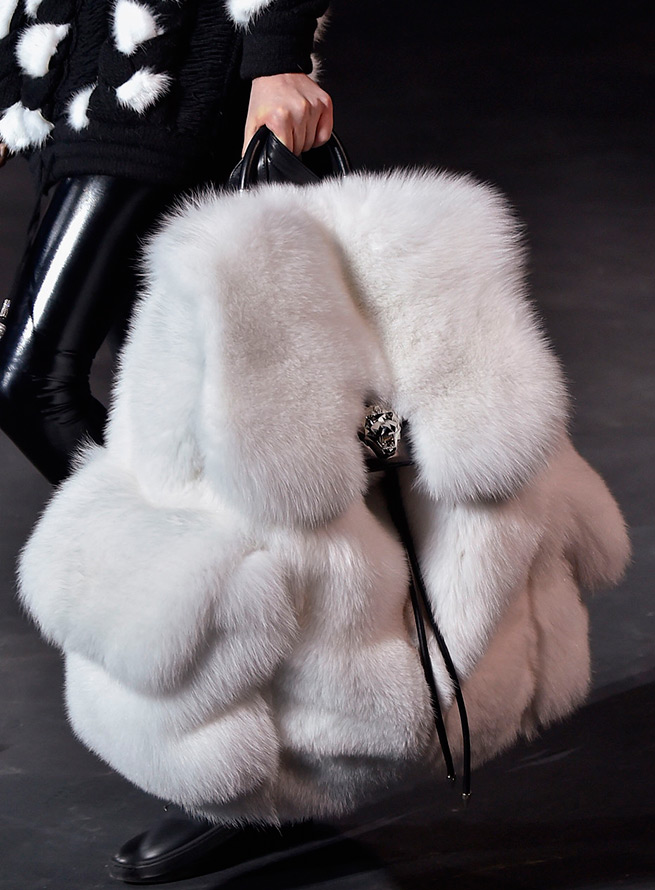 Fur backpack