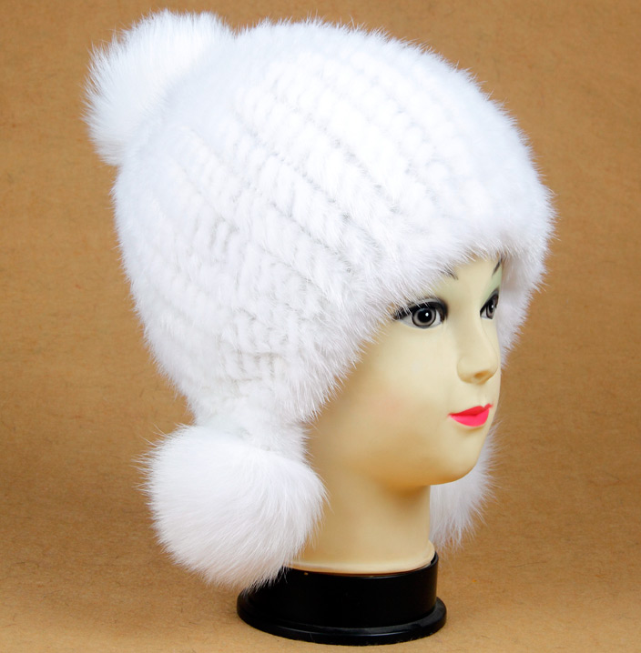 Fur knit hat