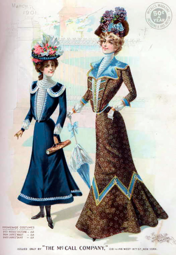 Modern style in clothing 1900s