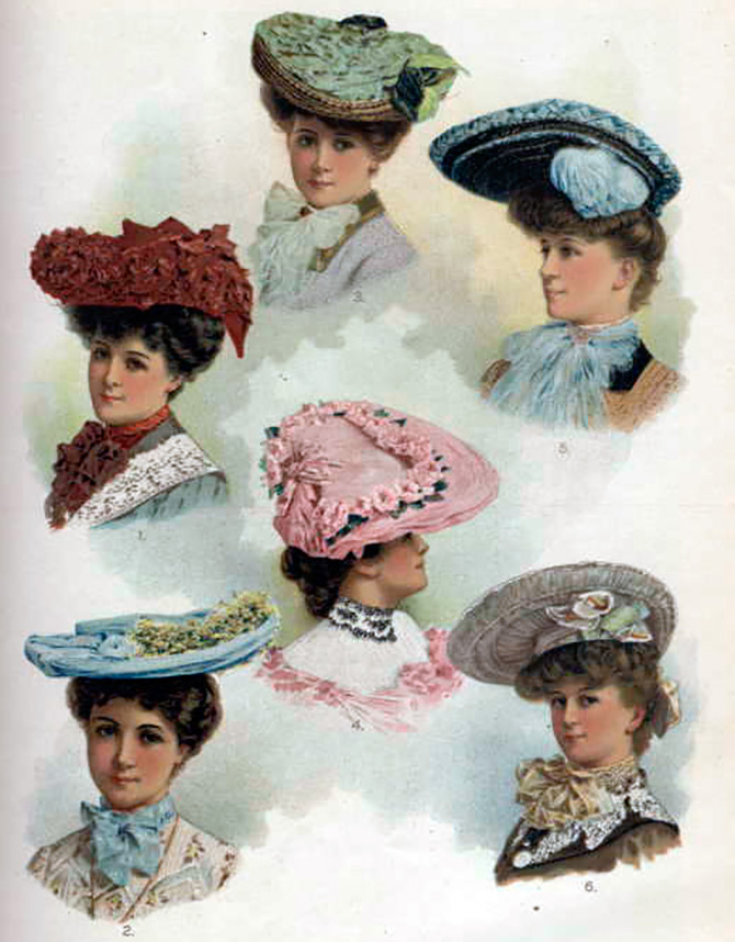 Women's hats 1900s