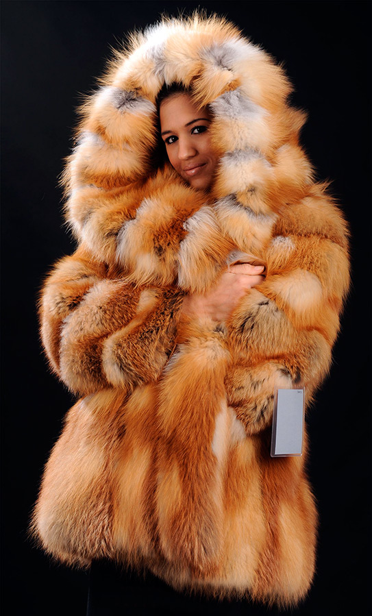 Fox fur coat