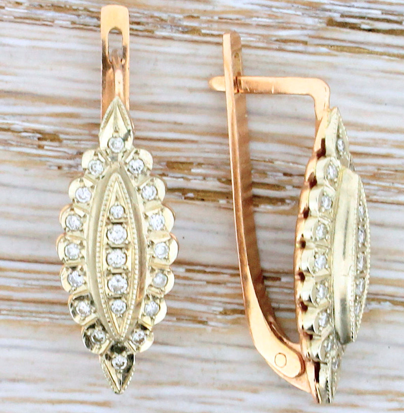 USSR gold earrings