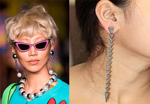 Fashionable long earrings spring-summer 2024