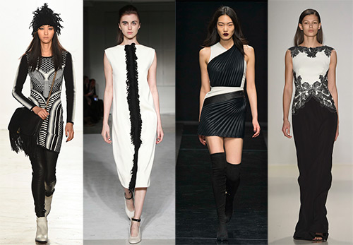 Black and white dresses fall-winter 2024-2025