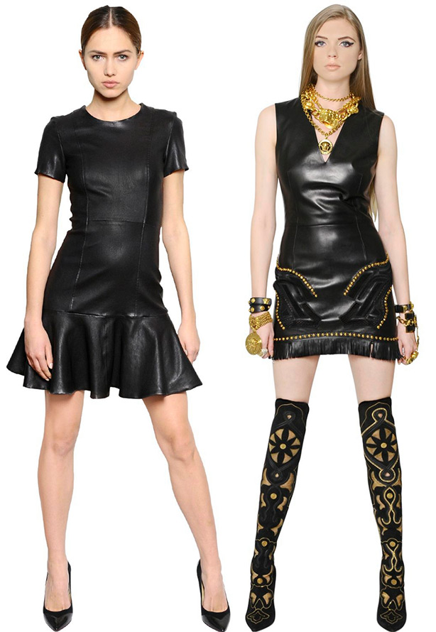 Nappa leather dresses