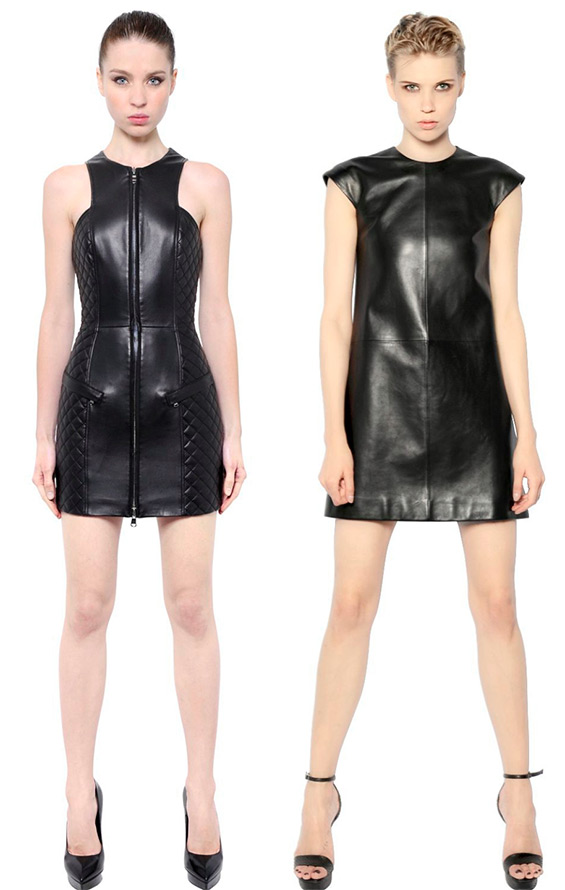 Black leather dresses