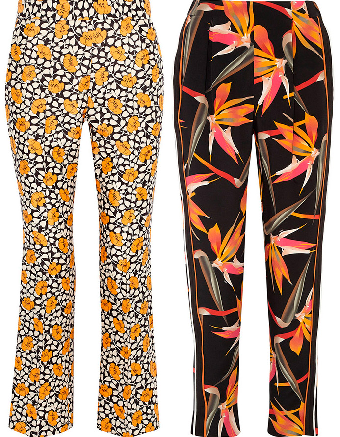 Fashionable women's pants with prints