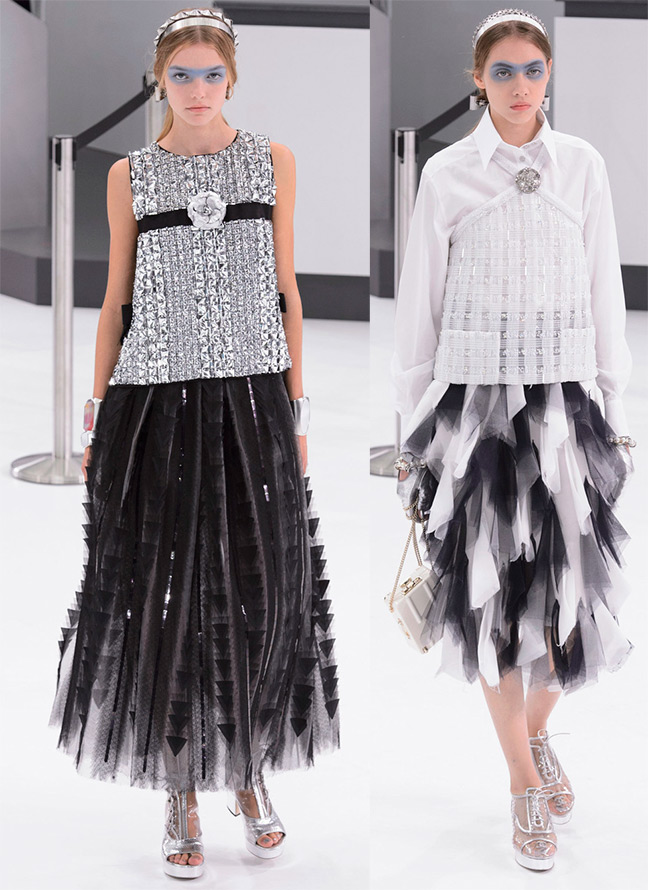 Fashionable layered and transparent skirts 2024