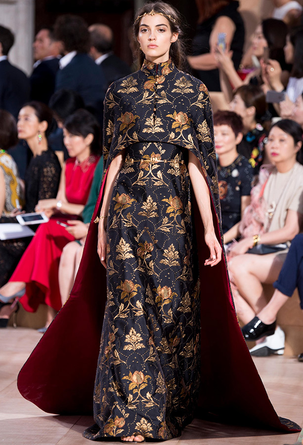 Valentino Black and Gold Dress