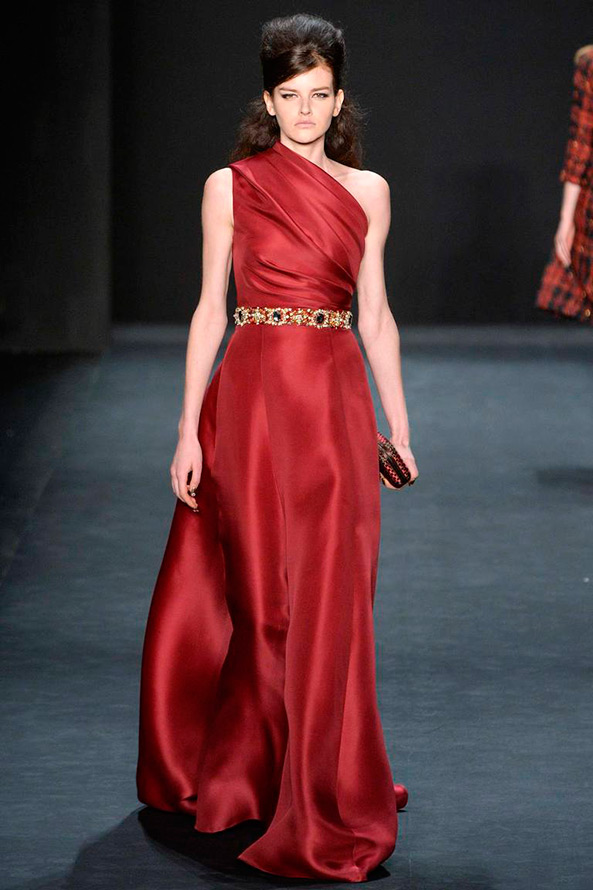 Badgley Mischka red dress