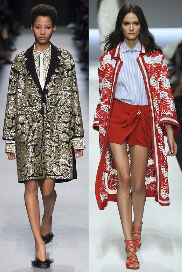 Fashionable coats from new collections